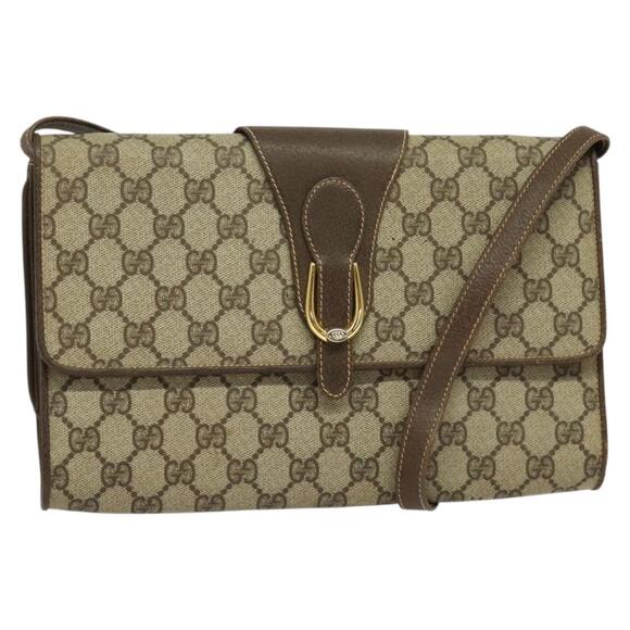 GUCCI GG Supreme Shoulder Bag Pvc Beige Gold 904 02 050 - Picture 1 of 16
